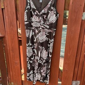 Ann Taylor 100% Silk Sleeveless Midi Dress, Size 10